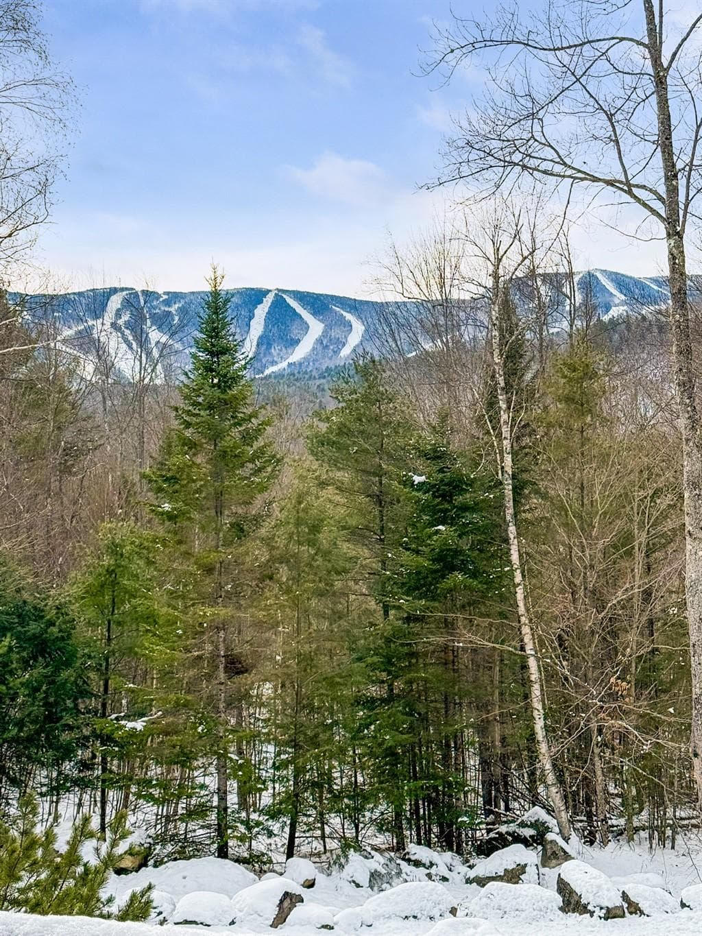 Stunning views of Sunday River Resort right from the deck!