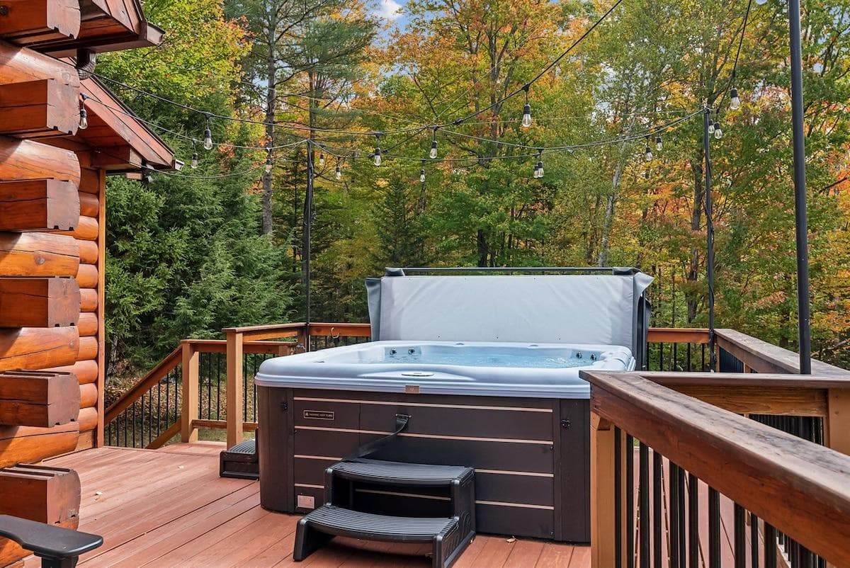 Soak in the hot tub after a long day skiing